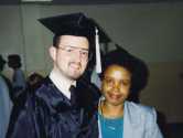 William at college graduation with Mary